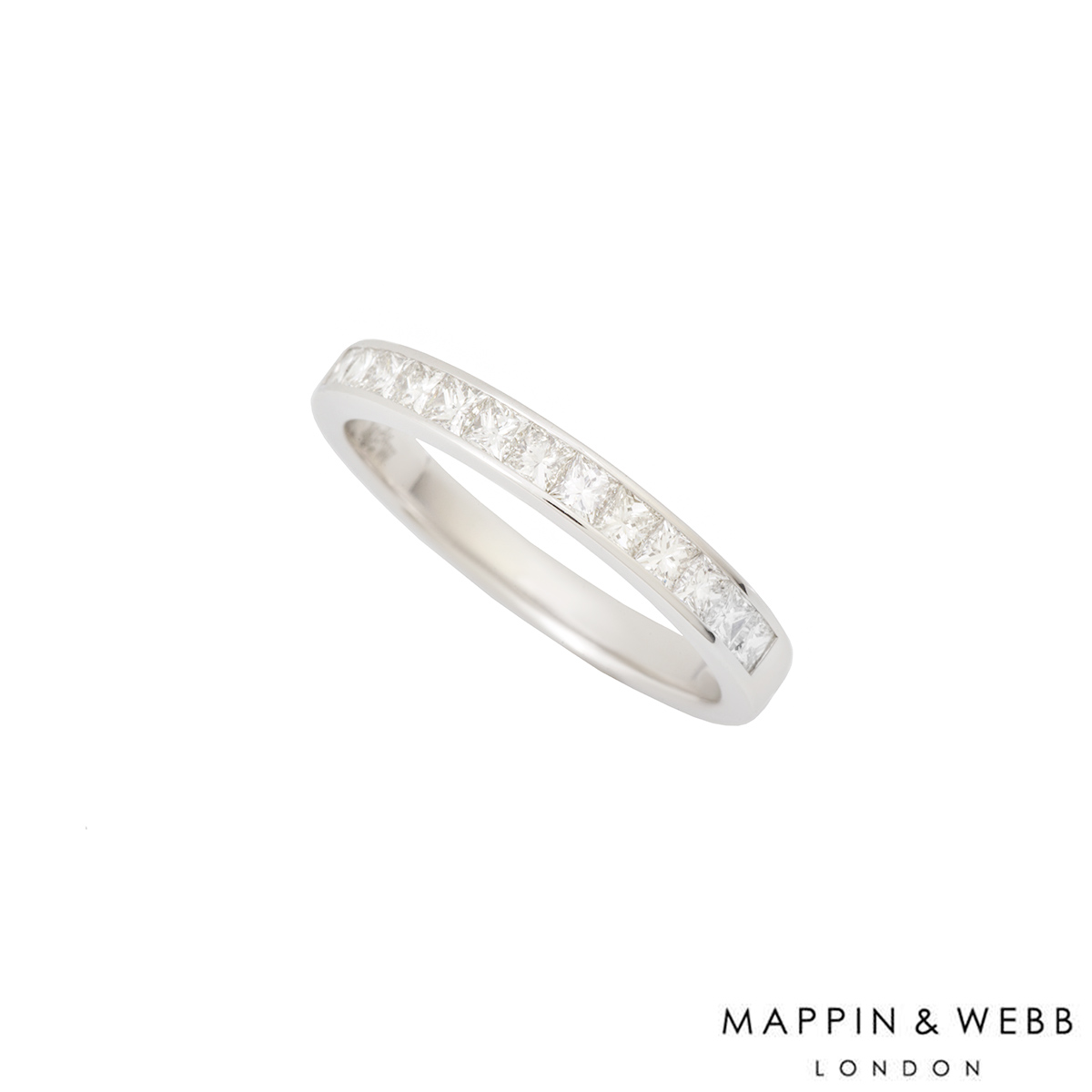 Mappin & Webb 18k White Gold Half Diamond Eternity Ring